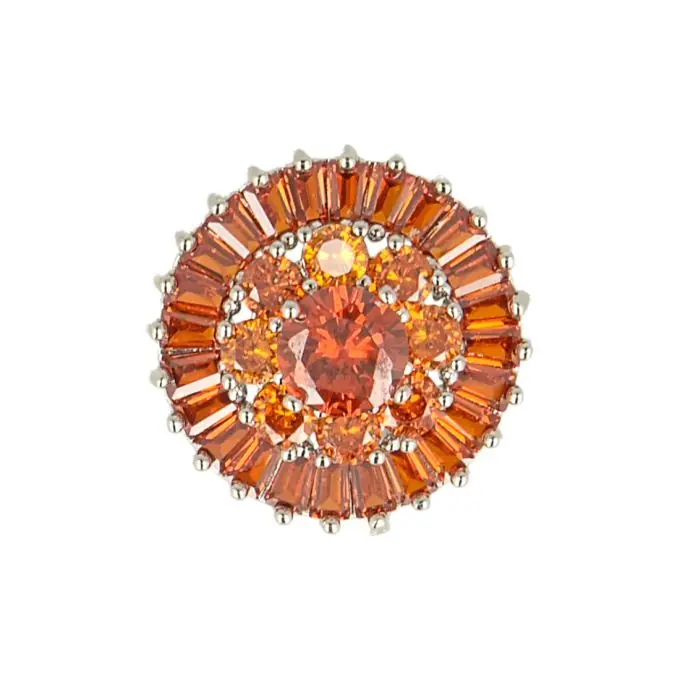 4er-Set Strassknöpfe Orange 18mm – Schmuckknopf Bestseller