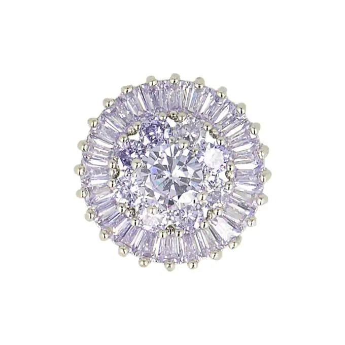 Strassknöpfe in violett-glitzernder Farbe, 4er Set. Kostenloser Versand