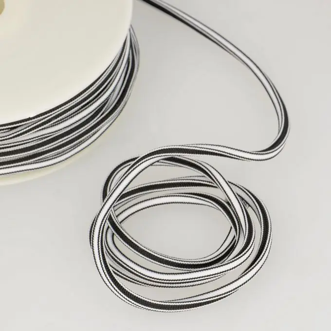 Schnürsenkel 4mm Creme/Schwarz Meterware Jetzt Kaufen