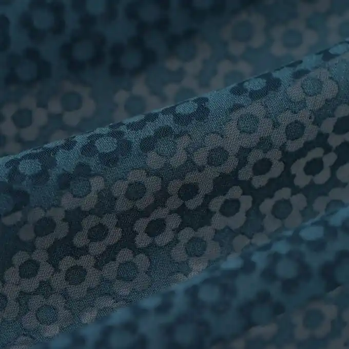 Meistverkauft Batist Baumwolle Polyester Floral transparent blau