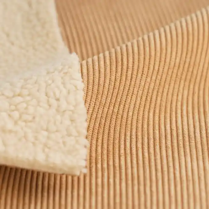 Geld-Zurück-Garantie Cordstoff Sherpa kamel