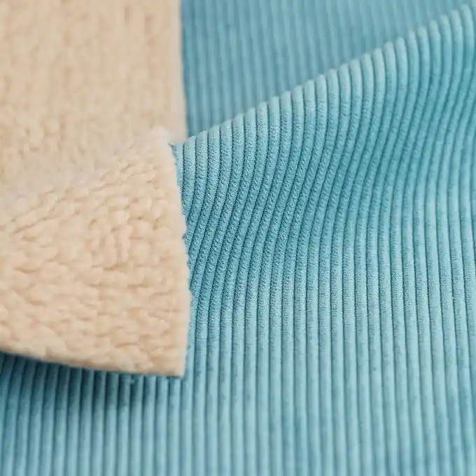 Abverkauf Samtstoff Sherpa blau