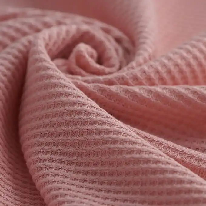 Waffelfrottee Baumwolle Polyester rosa Top-Qualität