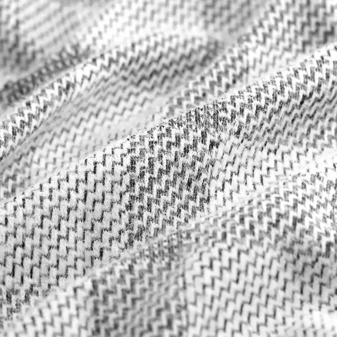 Jetzt Zugreifen Grauer Jacquard-Stoff mit unregelmäßigen Karos