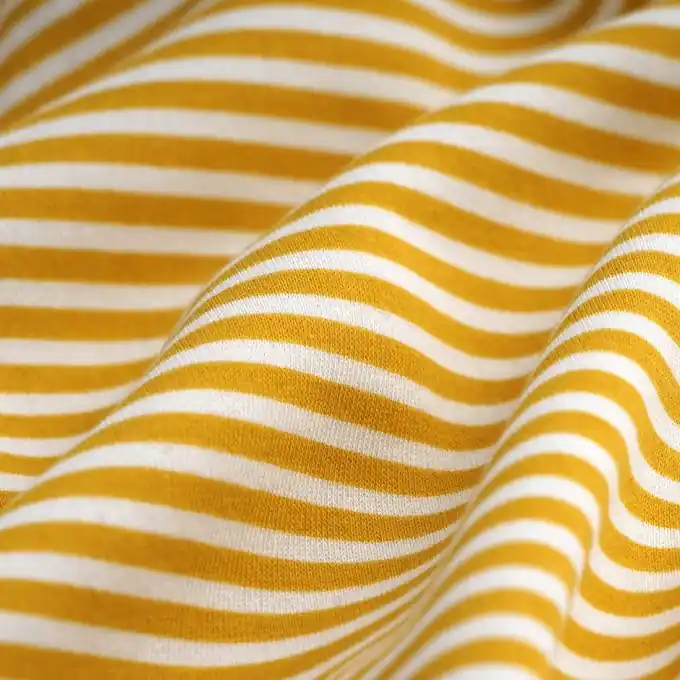 Neuheit Sweatshirtstoff Streifen ockergelb