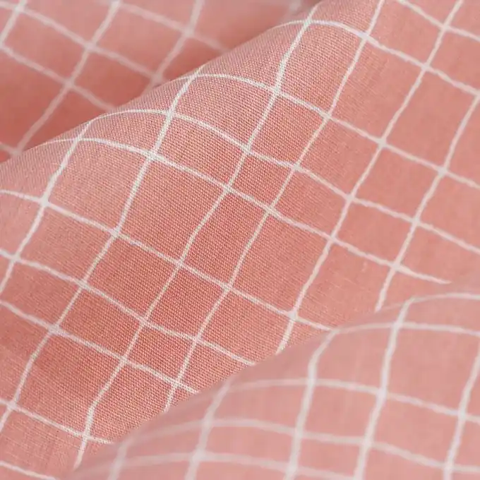 Geprüft Popeline Karos Rosa