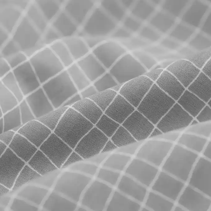 Markenprodukt Popeline Karos Grau