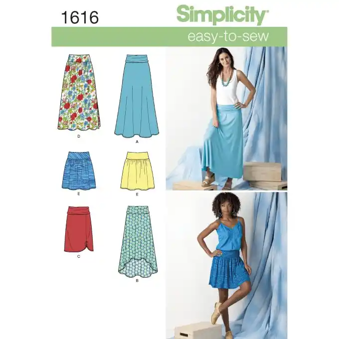 Schnittmuster Simplicity 1616.r5 – Rock Jersey Eng/Fr Schnäppchen