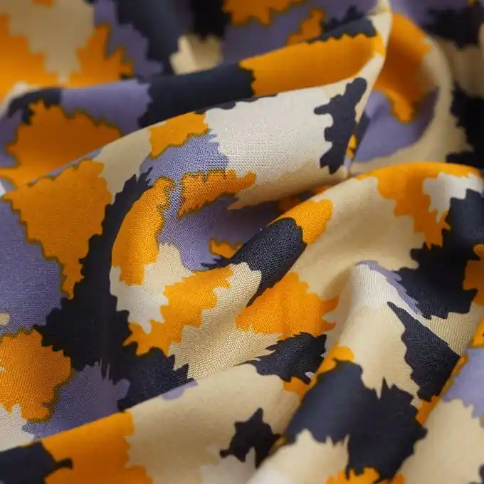 Viskose-Kreppstoff Peinture Orange Jetzt Bestellen