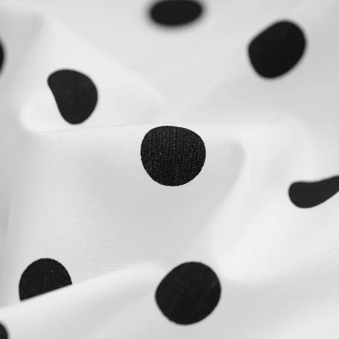 Baumwoll-Popeline große Punkte schwarz weiß Begrenztes Angebot