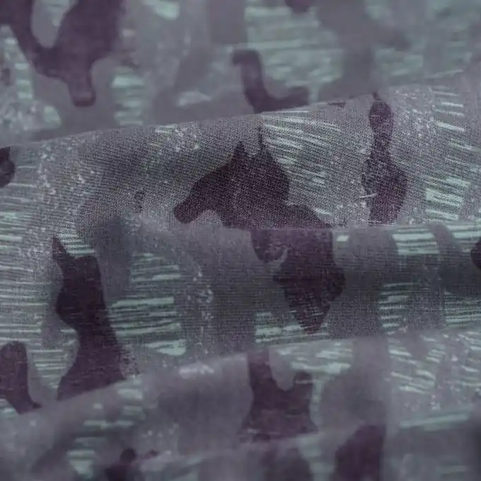 Baumwolljersey Tarnmuster Dunkelblau Begrenztes Angebot