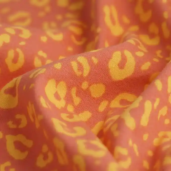 Baumwolljersey Leopard Senfgelb Gratis Versand