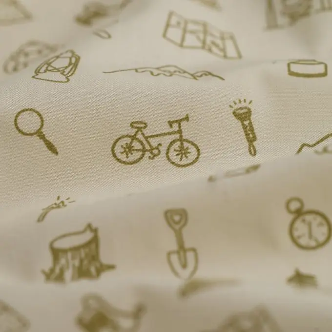 Baumwoll-Popeline Camping khaki écru Versand Am Gleichen Tag