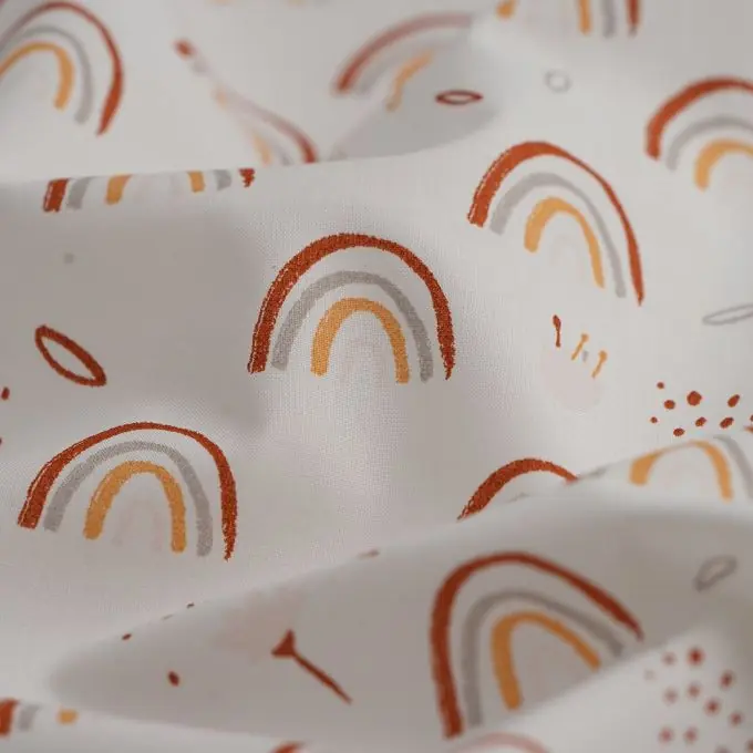 Mega-Angebot Baumwoll-Popeline Bio-Baumwolle Regenbogen écru