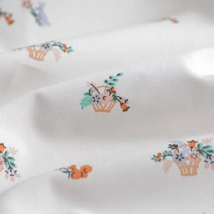 Versand Am Gleichen Tag Popeline Baumwolle Fruchtkorb Ecru