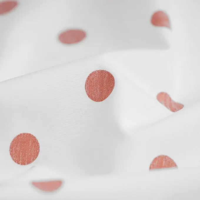 Gratis Versand Popeline Baumwolle Punkte Nussbraun