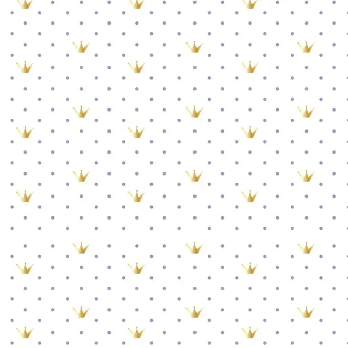 Zertifiziert Jersey Baumwolle Kronen Punkte Flieder/ Weiß