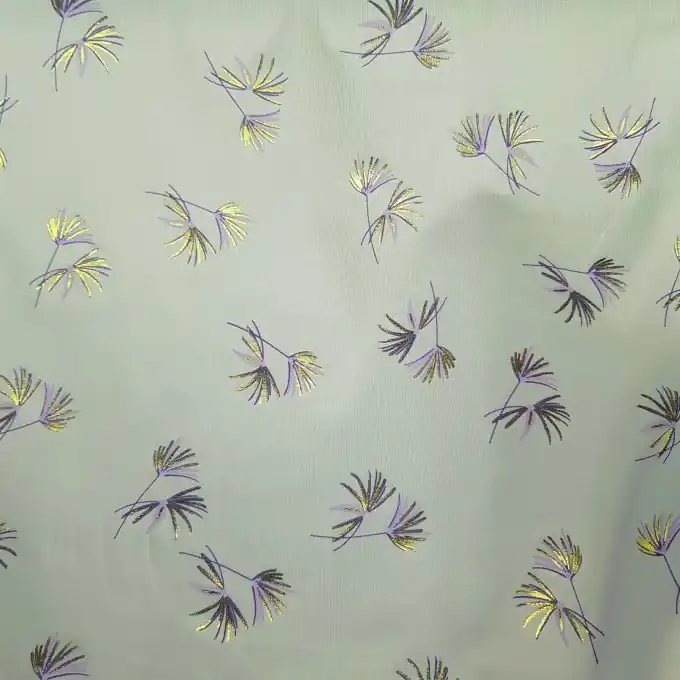 Geld-Zurück-Garantie Baumwolljersey Palmenblätter Grün