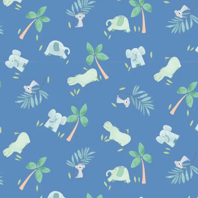 Baumwolljersey Elefant Ecru Highlight