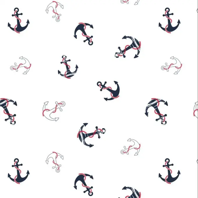 Baumwolljersey Anker/Boote Weiß Direkt Vom Hersteller