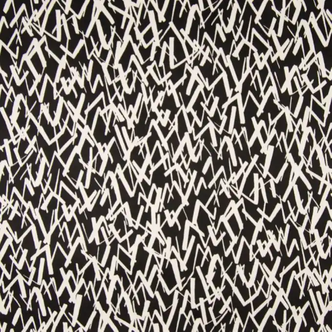 Must-Have Baumwollsatin Abstrakt Schwarz/Weiß