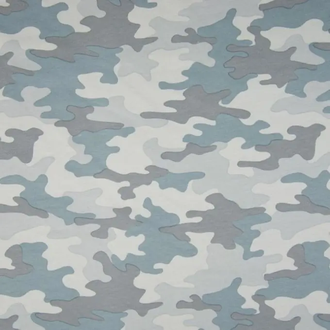 French Terry Tarnmuster Blau Gleich Bestellen