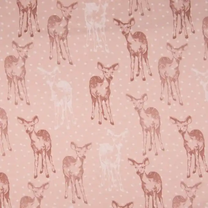 French Terry Rehkitz Weiß/Grün Super-Preis