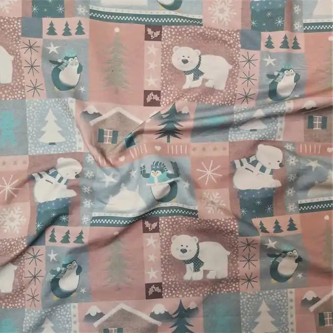 Exklusiv French Terry Patchwork Winter