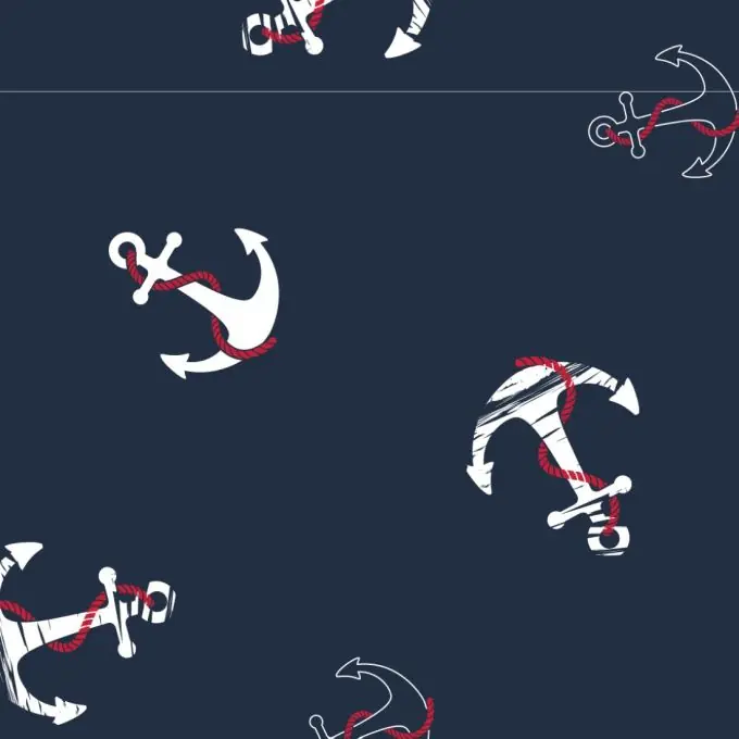 Schneller Versand French Terry Anker Marineblau