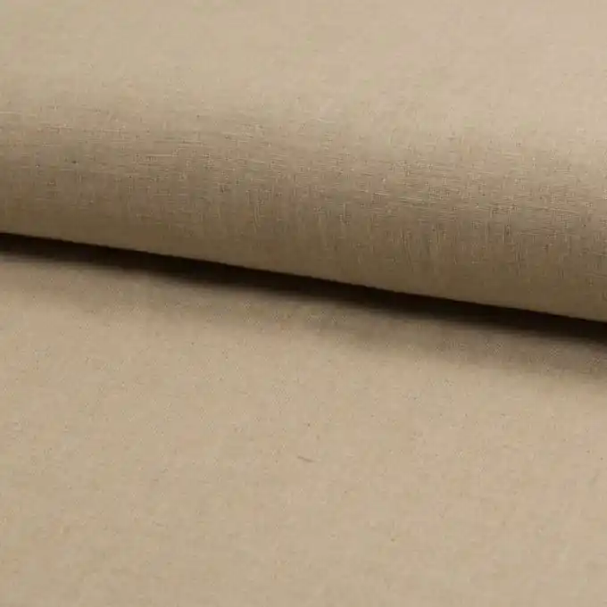 Ab Werk Leichter Bio-Leinenstoff Beige Unifarben 140cm Breit
