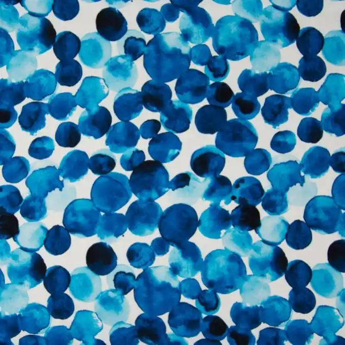 Marokkanischer Kreppstoff Wasserfarben Blasenmuster Blau 140cm Mega-Angebot