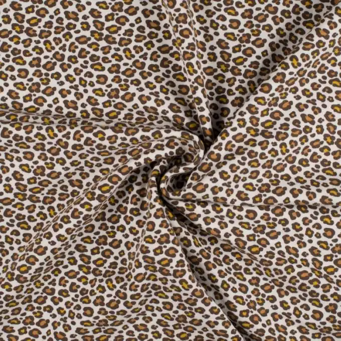 Jersey Bio-Baumwolle Animalprint Ecru Neu Im Sortiment