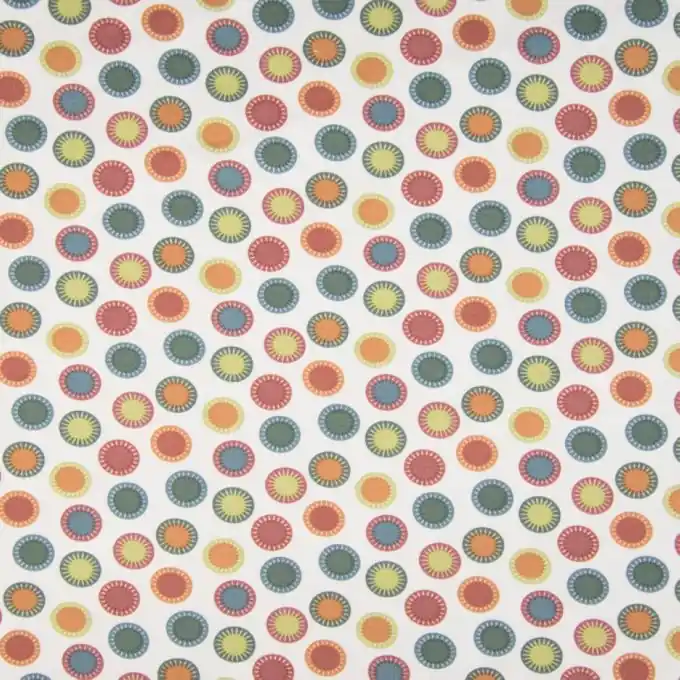 Markenware Jersey Bio Baumwolle Sonnen Bunt Weiß