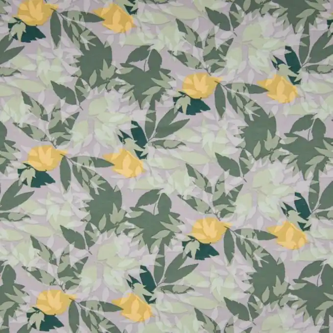 French Terry Bio Grün/Flieder Wochenendangebot