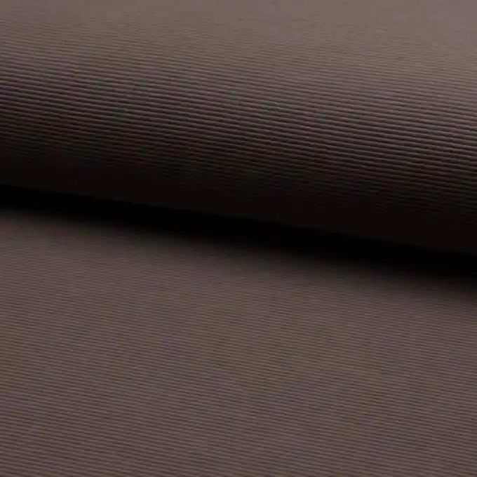 Jersey gerippt Ottoman uni Dunkelbraun Preis Gesenkt