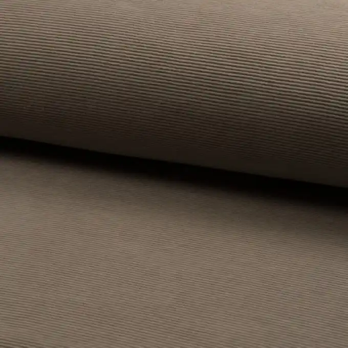 Jersey gerippt Ottoman uni Taupe Must-Have