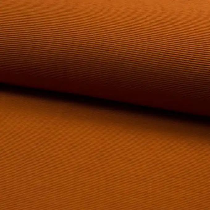 Wochenendangebot Jersey gerippt Ottoman uni cognac