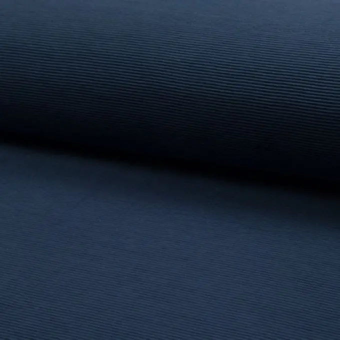 Jersey gerippt Ottoman uni Denimblau Mega-Angebot