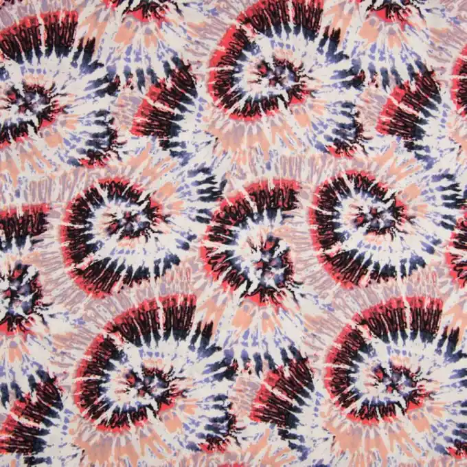 Stoff Viskose Tie and Dye Rosa Top-Preis