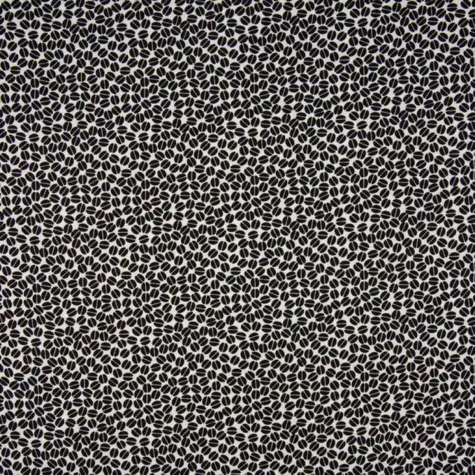 Günstig Viskose-Popeline Kaffeekorn Schwarz/Ecru 145cm