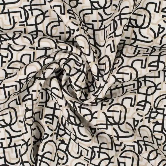 Popeline Viskose 3D Beige Weltweiter Versand