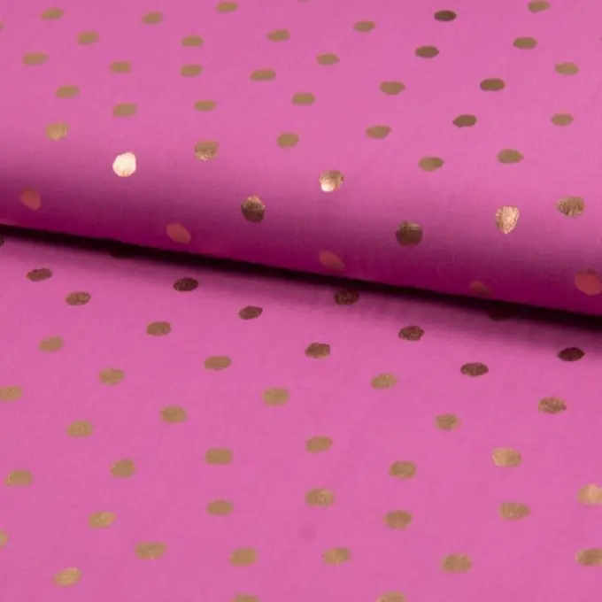 Top-Preis Popeline Viskose Punkte Rosa