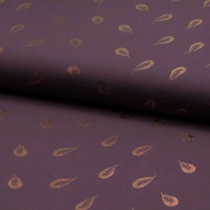 Mega-Angebot Popeline Viskose Federn Malve