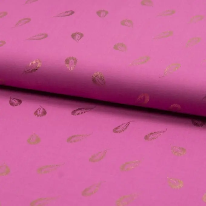 Sale Popeline Viskose Federn Rosa/Pink