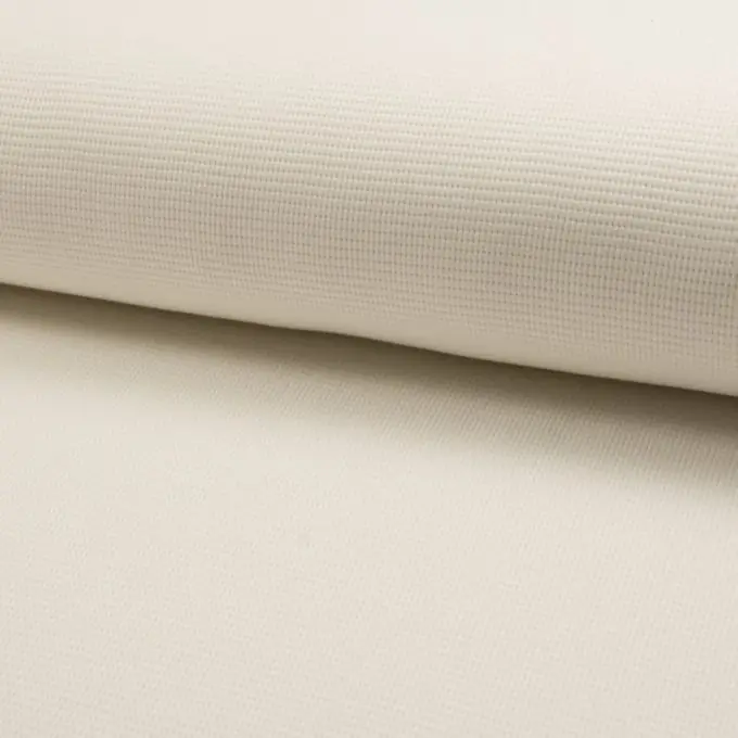 Schnäppchen Jersey Baumwolle geprägt einfarbig Ecru