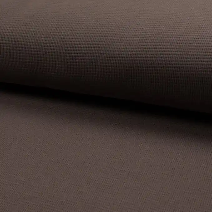 Knallerangebot Jersey Baumwolle geprägt einfarbig Dunkelbraun