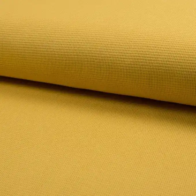 Jersey Baumwolle geprägt einfarbig Gelb Ausverkauf