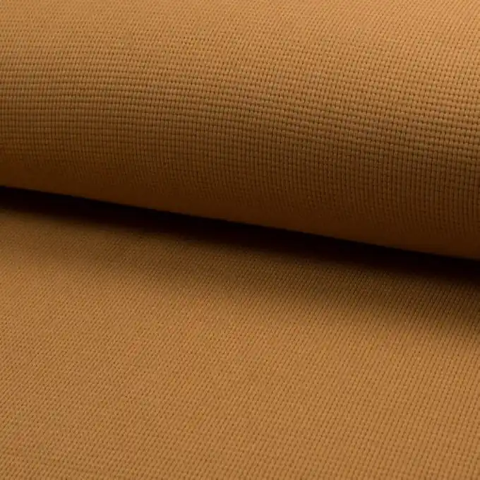 Jersey Baumwolle geprägt einfarbig Karamell Abverkauf