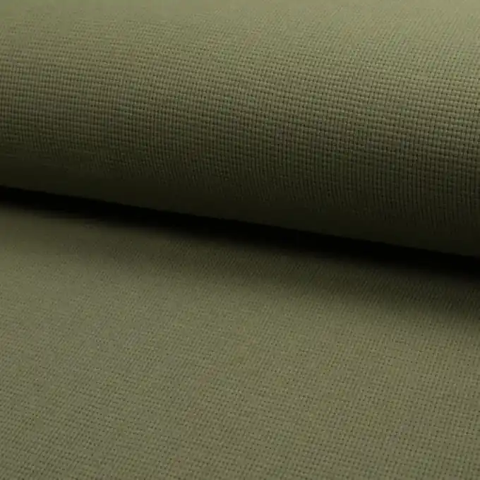 Günstig Jersey Baumwolle geprägt einfarbig Khaki