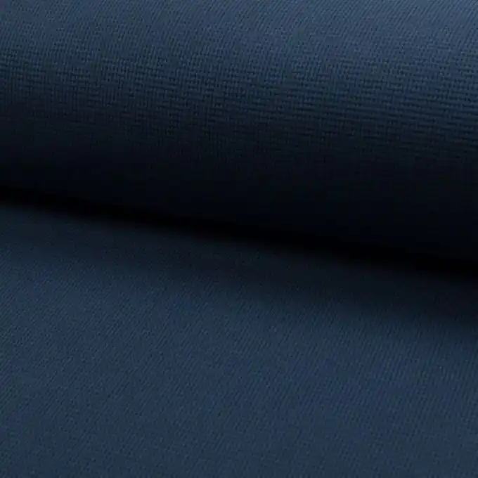 Meistverkauft Jersey Baumwolle geprägt einfarbig Denimblau